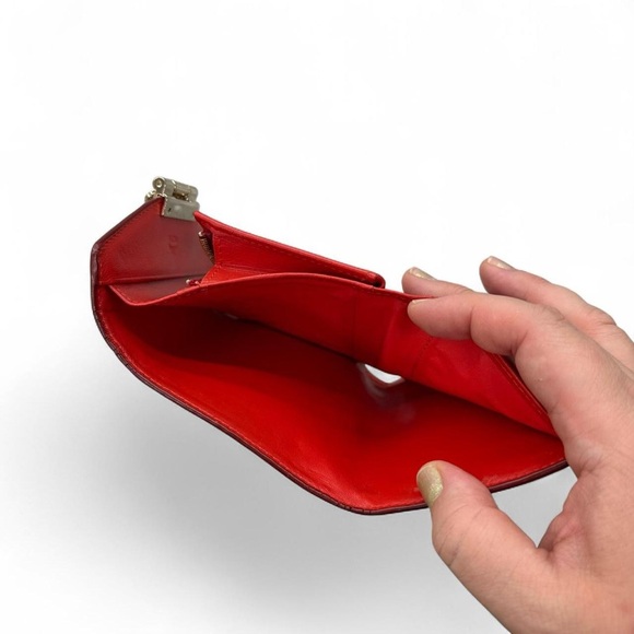 MCM Red Crocodile-Patterned Mini Wallet - Picture 6 of 9